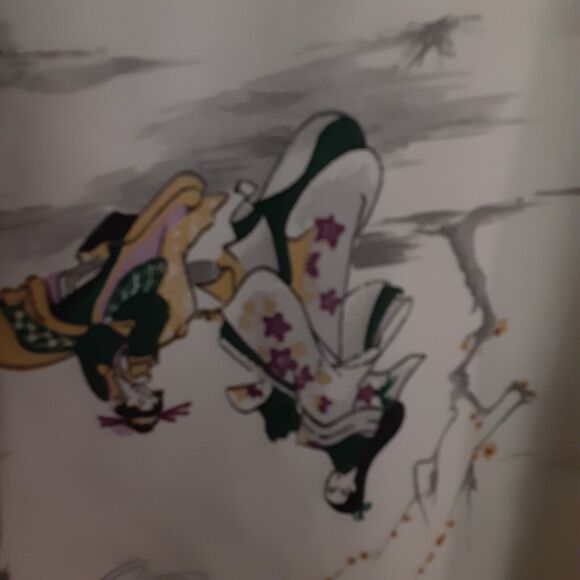 Vintage Rare Asian Blouse &button Up Duo Versatile Unique - Picture 4 of 12